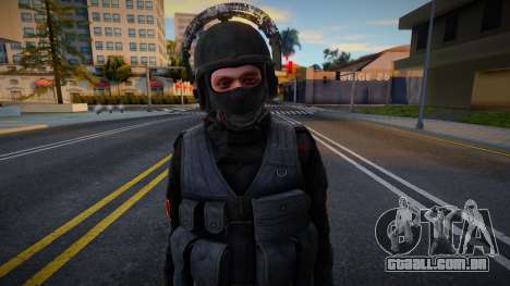 Oficial rosgvardia em uniformes especiais para GTA San Andreas
