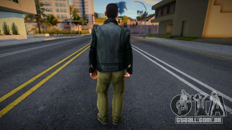 Claude em uma máscara protetora para GTA San Andreas