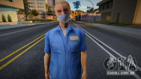 Dwayne em uma máscara protetora para GTA San Andreas