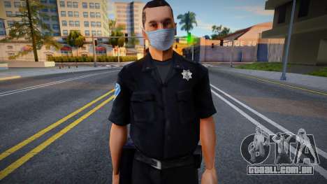 Sfpd1 em uma máscara de proteção para GTA San Andreas