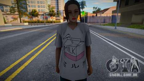 Garota de camiseta de leite para GTA San Andreas