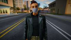 Claude em uma máscara protetora para GTA San Andreas