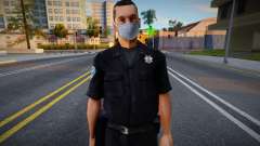 Sfpd1 em uma máscara de proteção para GTA San Andreas