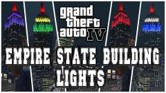 Empire State Building lights Yellow-Green para GTA 4
