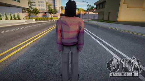 Garota bonita em uma jaqueta rosa para GTA San Andreas