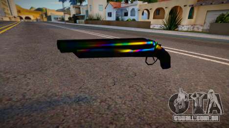 Iridescent Chrome Weapon - Sawnoff para GTA San Andreas
