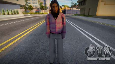 Garota bonita em uma jaqueta rosa para GTA San Andreas