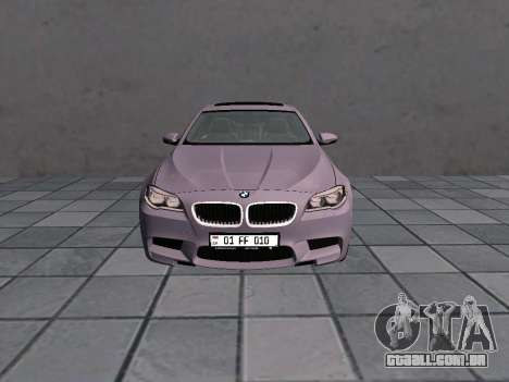 BMW M5 F10 AM Plates para GTA San Andreas