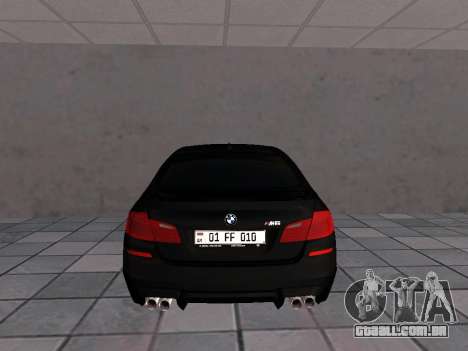 BMW M5 F10 AM Plates para GTA San Andreas