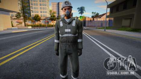 Bombeiro de uniforme para GTA San Andreas