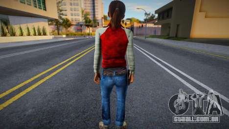 Zoe em roupas vermelhas e cinzas de Left 4 Dead para GTA San Andreas