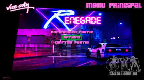 Retrowave Renegade Menu para GTA Vice City