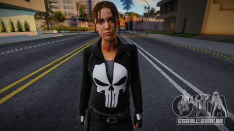 Zoe nas roupas do Justiceiro de Left 4 Dead para GTA San Andreas