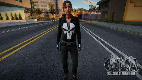 Zoe nas roupas do Justiceiro de Left 4 Dead para GTA San Andreas