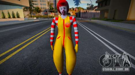 American Ronald McDonald Skin mod para GTA San Andreas