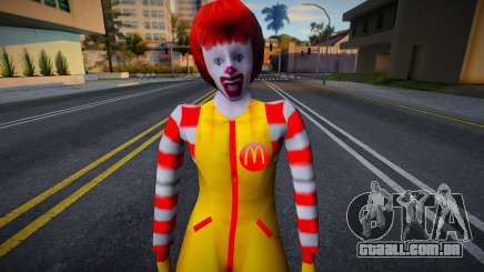 American Ronald McDonald Skin mod para GTA San Andreas