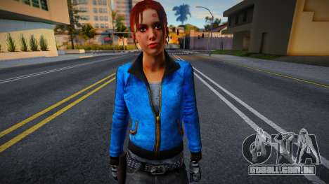Zoe (Couro Azul) de Left 4 Dead para GTA San Andreas