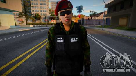 Soldado do GAC GNB V1 para GTA San Andreas