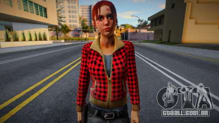 Zoe (Casaco Xadrez Vermelho) de Left 4 Dead para GTA San Andreas