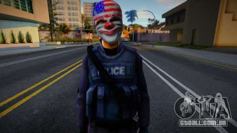 Pele swat com uma máscara do PayDay para GTA San Andreas