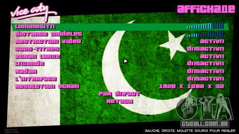 Pakistan Flag at Menu para GTA Vice City