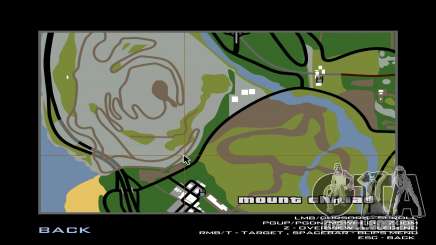 Trilha traçada para BMX no Monte Chilliad para GTA San Andreas