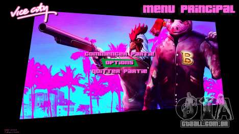 Hotline Miami Menu HD v15 para GTA Vice City