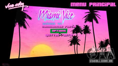 Miami Vice 1 HD Menu para GTA Vice City