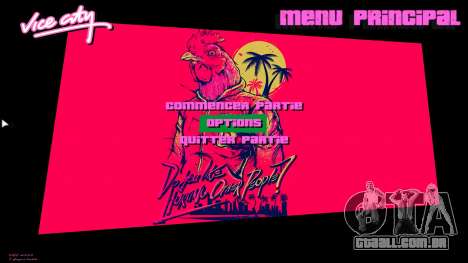 Hotline Miami Menu HD v2 para GTA Vice City