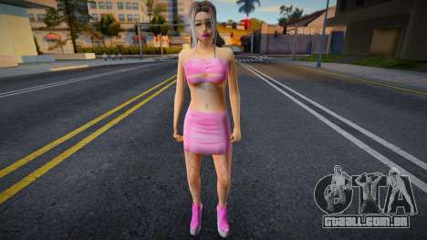 Loira na roupa rosa para GTA San Andreas