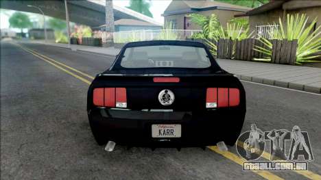 Ford Mustang Shelby GT500KR 2008 K.A.R.R. para GTA San Andreas