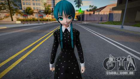 Hatsune Miku Wednesday Addams Cosplay v1 para GTA San Andreas