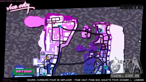 HQ menu map para GTA Vice City