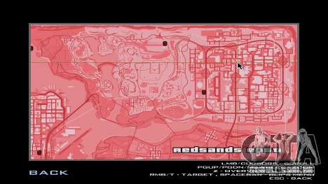 Mapa vermelho translúcido e radar para GTA San Andreas