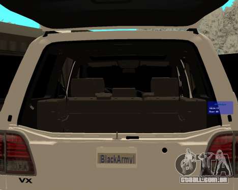 Toyota Land Cruiser 100 Series para GTA San Andreas