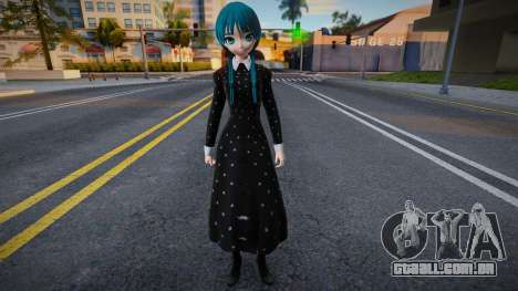 Hatsune Miku Wednesday Addams Cosplay v1 para GTA San Andreas