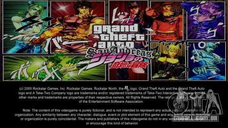 JoJos Bizarre Adventure Loading screen para GTA San Andreas