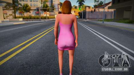 Menina em um vestido cor-de-rosa para GTA San Andreas